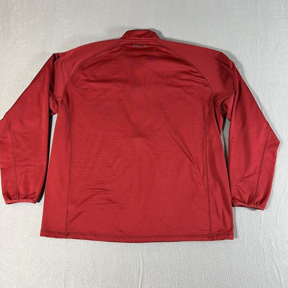 Orvis Horseshoe Hills Fleece Red Quarter Zip Performance Pullover XL - Picture 4 of 10